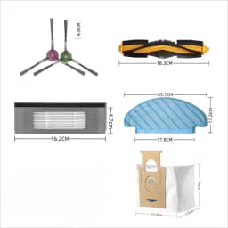 HEPA Filter Side Brush Main Brush Mop Cloths for ECOVACS Deebot T9 AIVI T8 AIVI N8 Pro 920 950 Vacuum Cleaner Replacement Parts