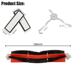 Main Side Brush For Xiaomi Mi Robot 1/ 1S SDJQR01RR SDJQR02RR SDJQR03RR RoboeockT6/T7/S5 Vacuum Cleaner Accessorie Hepa Dust Box