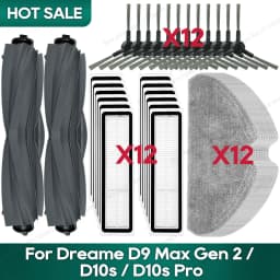 Compatible for Dreame D9 Max Gen 2, Dreame D10s Pro, D10s,  Dreame F10 Accessories Main Brush Filter Mop Rag Replacement Parts