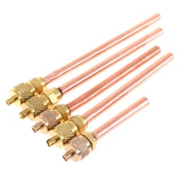 5 Pcs Service/Access Valve 1/4" SAE * 1/4" OD * 4" Stem Core AC Refrigerator Air Conditioning Refrigeration Accessories