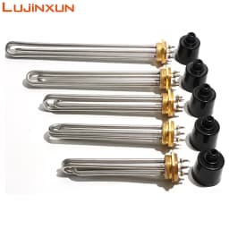 LUJINXUN Electric Water Heater DN32 DN40 DN50 Immersion Heating Element SUS304 220V Tubular Booster 3KW 4.5KW 6KW 9KW 220V 12KW