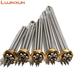 LUJINXUN Electric Water Heater DN32 DN40 DN50 Immersion Heating Element SUS304 220V Tubular Booster 3KW 4.5KW 6KW 9KW 220V 12KW