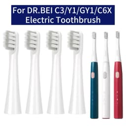 Replacement Toothbrush Head for DR.BEI C3/Y1/GY1/C6X Electric Toothbrush Head General Adult DuPont Bristles Nozzle Brush Head