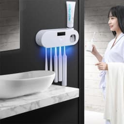 New Toothbrush UV Sterilizer Toothpaste Squeezer 2 in 1 UV Light Anti-bacteria Toothbrush Bacteria Killing Sanitizing Machine