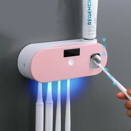 New Toothbrush UV Sterilizer Toothpaste Squeezer 2 in 1 UV Light Anti-bacteria Toothbrush Bacteria Killing Sanitizing Machine