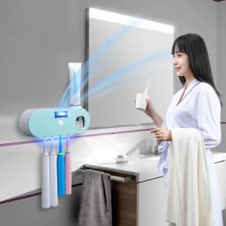 New Toothbrush UV Sterilizer Toothpaste Squeezer 2 in 1 UV Light Anti-bacteria Toothbrush Bacteria Killing Sanitizing Machine