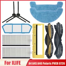 Accessories For ILife A4 A4S A40 Polaris PVCR 0726 0826 0926 Robot Vacuum Cleaner Main Side Brush Hepa Filter Mop Cloth Part