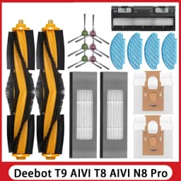 For ECOVACS Deebot T8 AIVI T9 AIVI N8 Pro AIVI N9 N10 N10 Plus Accessories Main brush, side brush, filter, dust bag,Hepa Filter