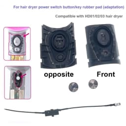 compatible Supersonic Hair Dryer HD01/HD02/HD03/HD08 Power Switch button Rubber pad and repair replacement upgrade accessories