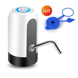 HiPiCok Water Bottle Pump 19 Liter Water Dispenser USB Charging Automatic Portable Electric Water Pump with Universal Bucket Cap