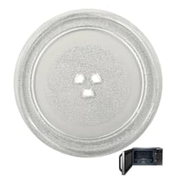 9.6" Microwave Plate Replacement Microwave Glass Turntable Plate 245mm Rotating Glass Universal Plate with 3 Devices