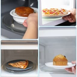 9.6" Microwave Plate Replacement Microwave Glass Turntable Plate 245mm Rotating Glass Universal Plate with 3 Devices