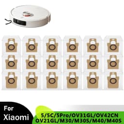 Dust Bags For Xiaomi Mijia Robot Vacuum 5/5C/5Pro/OV31GL/OV42CN/OV21GL/M30/M30S/M40/M40S High Efficiency Dust Collection Parts