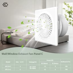 KCvents Reversible Ventilator Fan Exhaust Fan With Remote Control For Bathroom Room Kitchen Wall Mount Home ECO Friendly 4/6in