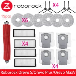 Fit for Roborock Qrevo Pro/Qrevo MaxV/Qrevo S Robot Vacuum Accessories Mop HEPA Filter Main Side Brush Parts Replacement