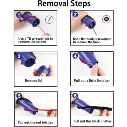 For Dyson V7 V8 V10 V11 Vacuum Cleaner Rolling Brush Strips, Soft Plush Strip Replacement parts,Double Check Before Buy