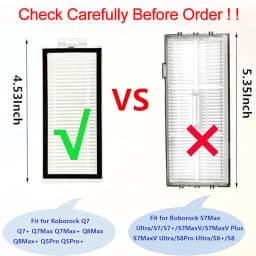 Replacement Parts For Roborock Q7 Max Q7 Max+T8 Q5 Pro Series Cleaning Vacuum Accessories Washable Filter Hepa