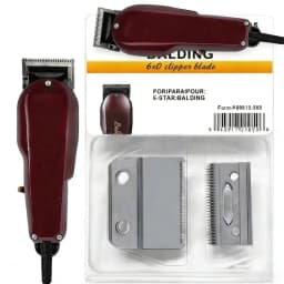#2105,Professional 6X0 Precision Blade Compatible with Wahl Professional 5 Star Series Balding 8110 Hair Clipper,Silver
