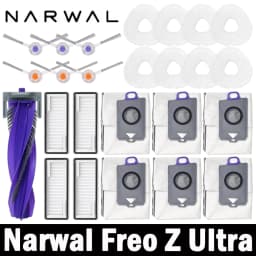 Narwal Freo Z Ultra Robot Vacuum Spare Parts Main Side Brushes Mop Cloths HEPA Filters Dust Bags Accessories