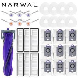Narwal Freo Z Ultra Robot Vacuum Spare Parts Main Side Brushes Mop Cloths HEPA Filters Dust Bags Accessories