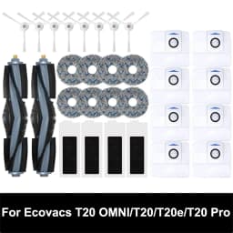Accessories For Ecovacs Deebot T20 OMNI/T20/T20e/T20 Pro Main Side Brush Mop Cloth HEPA Filter Dust Bag Replacement Spare Parts