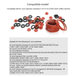 50pcs For Jura C-D-E-F-S-X-ENA-GIGA Coffee Machine O-ring Steam Probe Silicone O-Ring Seals Maintenance Set Replacement Parts