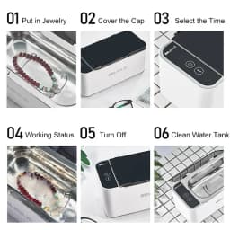 Smart Home Ultrasonic Cleaner for Jewelry Glasses Circuit Board Watches Denture Teeth Razor Ultrasound Cleaning Washing Machine