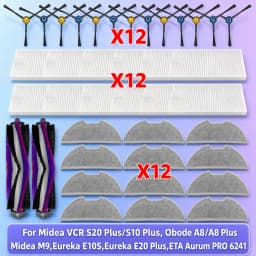 Fit For ( Midea M9, Midea VCR S20 Plus, Eureka E10S, Eureka E20 Plus, Obode A8 ) Parts Main Side Brush Filter Mop Cloth
