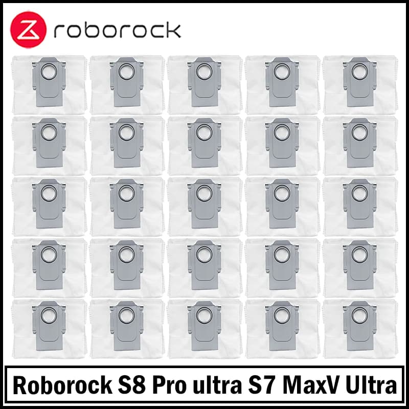 Roborock S8 Pro Ultra S8+ S8 Plus S7 Maxv Ultra S7 Pro Ultra Q8 Max Plus Q7 Max Robot Vacuum Dust Bags Accessories
