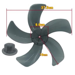 1pc 16Inch Fan Blade Five Leaves Blade With Nut Cover Household Plastic Leave For Stand Fan Desk Fan General Replacement Accesso