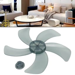 1pc 16Inch Fan Blade Five Leaves Blade With Nut Cover Household Plastic Leave For Stand Fan Desk Fan General Replacement Accesso