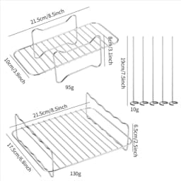 ABWM-Baketron Air Fryer Rack,Cooking Grate For Tefal EY9018 5.2/3.1 L For Tower T17099 Salter EK5729 9L,Airfryer Accessories