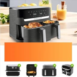 ABWM-Baketron Air Fryer Rack,Cooking Grate For Tefal EY9018 5.2/3.1 L For Tower T17099 Salter EK5729 9L,Airfryer Accessories