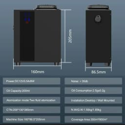 900CBM HVAC Electric Scent Diffuser 200ML App Control Air Freshener Wall-mounted Fragrance Scent Machine A300 DC12V