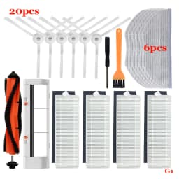 For Xiaomi Mijia G1 MJSTG1 Robot Vacuum Parts Essential Main Rolling Brush Side Brush Hepa Filter Mop Cloth Water Tank Dust Box