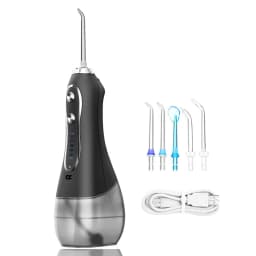 H2ofloss hf-6 dental cordless oral 5 nozzle tips irrigator portable electric water flosser for teeth cleaning health
