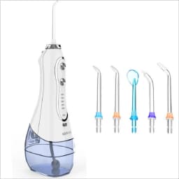 H2ofloss hf-6 dental cordless oral 5 nozzle tips irrigator portable electric water flosser for teeth cleaning health