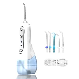 H2ofloss hf-6 dental cordless oral 5 nozzle tips irrigator portable electric water flosser for teeth cleaning health