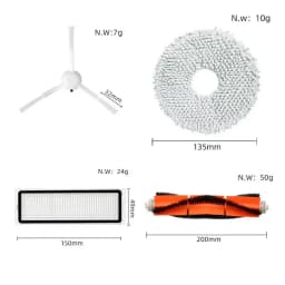 For Dreame L10s Ultra / L10S Pro Robot Vacuum Cleaner Accessories Vacuum Bags Mop Filter For Vacuum Cleaner Cleaning Brush