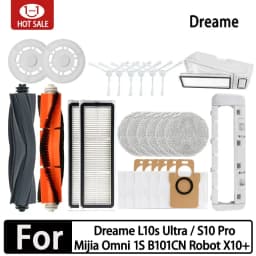 For Dreame L10s Ultra / L10S Pro Robot Vacuum Cleaner Accessories Vacuum Bags Mop Filter For Vacuum Cleaner Cleaning Brush
