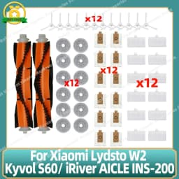 Compatible for Xiaomi Lydsto W2 / Kyvol Cybovac S60 / Blaupunkt Bluebot OMEGA / Inic IX10 Side Brush Hepa Filters Mop Parts