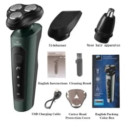 New 9D Electric Shaver for Men USB Car-mounted High-power Full-body Wash Beard Knife Four-in-one Rechargeable Razor