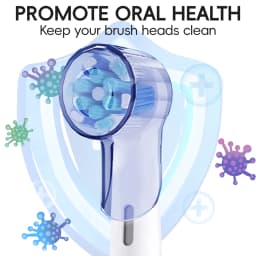 Toothbrush Dustproof Covers Caps Compatible with Braun Oral B Replacement Heads & iO Series Electric Toothbrush Head Protector