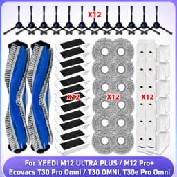 Fit For Ecovacs T30 Pro Omni / T30 OMNI, Ecovacs T30e Pro, YEEDI M12 ULTRA PLUS/M12 Pro+ Parts Brush Filter Bag Mop Cloth