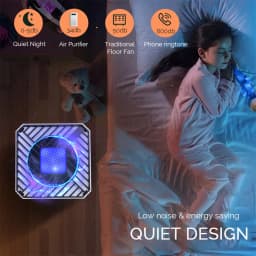Portable Air Purifier Negative Ion Desktop Air Cleaner With HEPA Filter For Home Bedroom Office Car Toilet Smoke Odor Remover