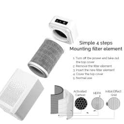 Portable Air Purifier Negative Ion Desktop Air Cleaner With HEPA Filter For Home Bedroom Office Car Toilet Smoke Odor Remover