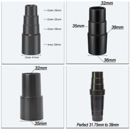 4pcs Vacuum Attachment Adapter Kit Vacuum Hose Adapter For Vacext's Pool Hose Adapter Convert 1 1/2 Inch To 1 1/4inch