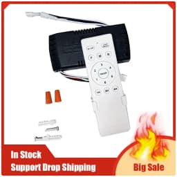 Universal Ceiling Fan Remote Control Kit Replacement, 6-Speed & Timing, Remote Replacement For DC Ceiling Fan Light