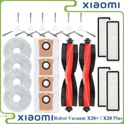 For Xiaomi Robot Vacuum X20 Plus / X20+ Replacement Parts Accessories Main Side Brush Hepa Filter Mop Cloth Dust Bag