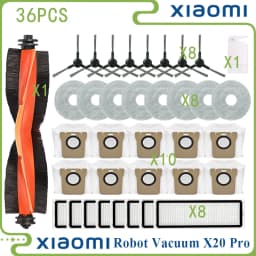 For Xiaomi Robot Vacuum X20 Pro Vacuum Parts Accessories Main Roller Side Brush Hepa Filter Mop Cloth Dust Bag